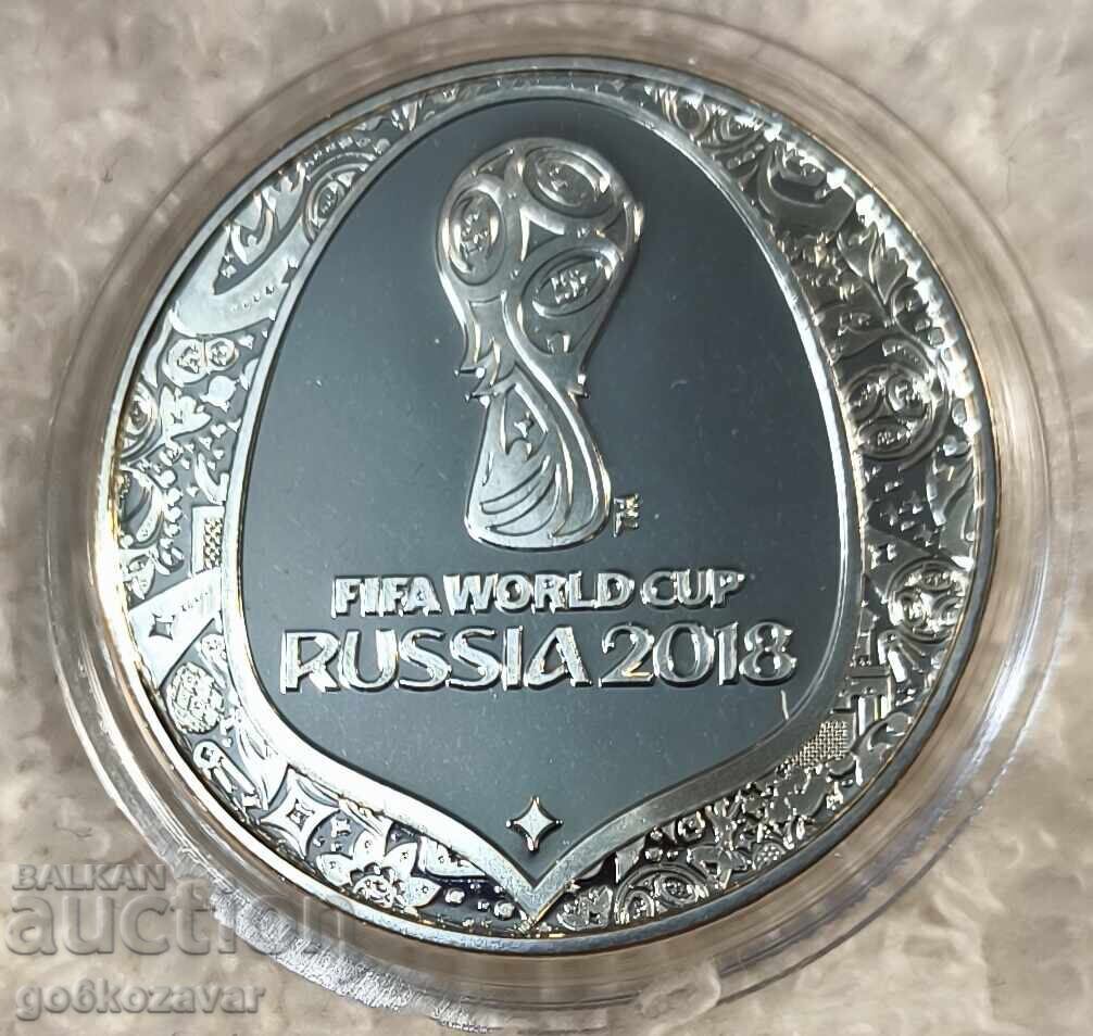 Monedă medalie Campionatul Mondial de Fotbal 2018 Rusia Argint !