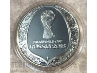 Монета медал Свтовно по футбол 2018г Русия Сребро !