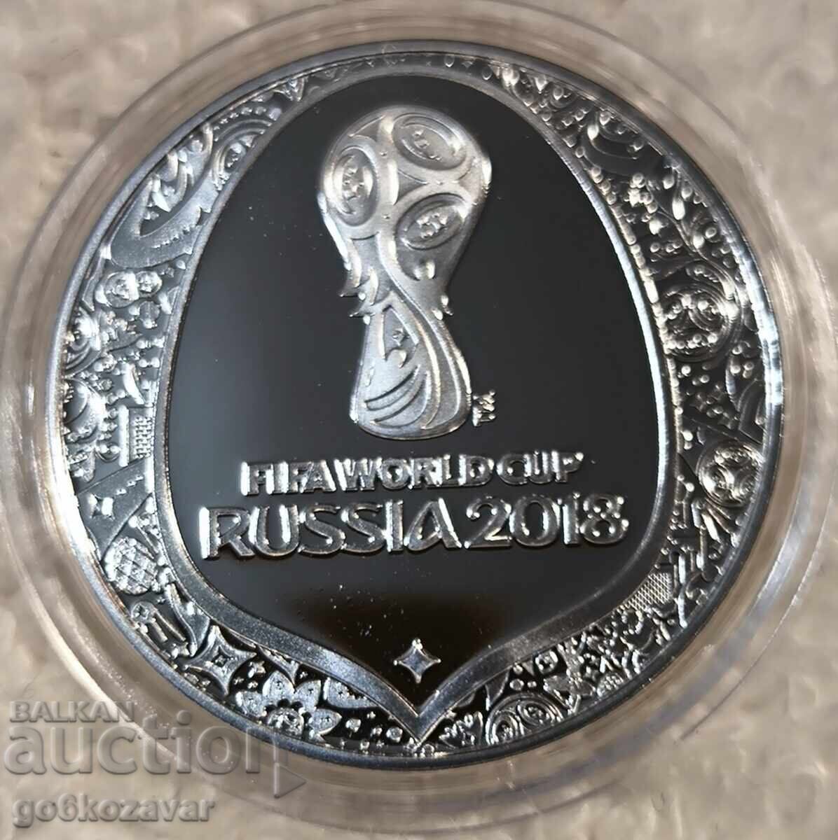 Монета Медал Световно първенство по футбол 2018г Сребро ! Монета Медал Световно първенство по футбол 2018г Сребро !