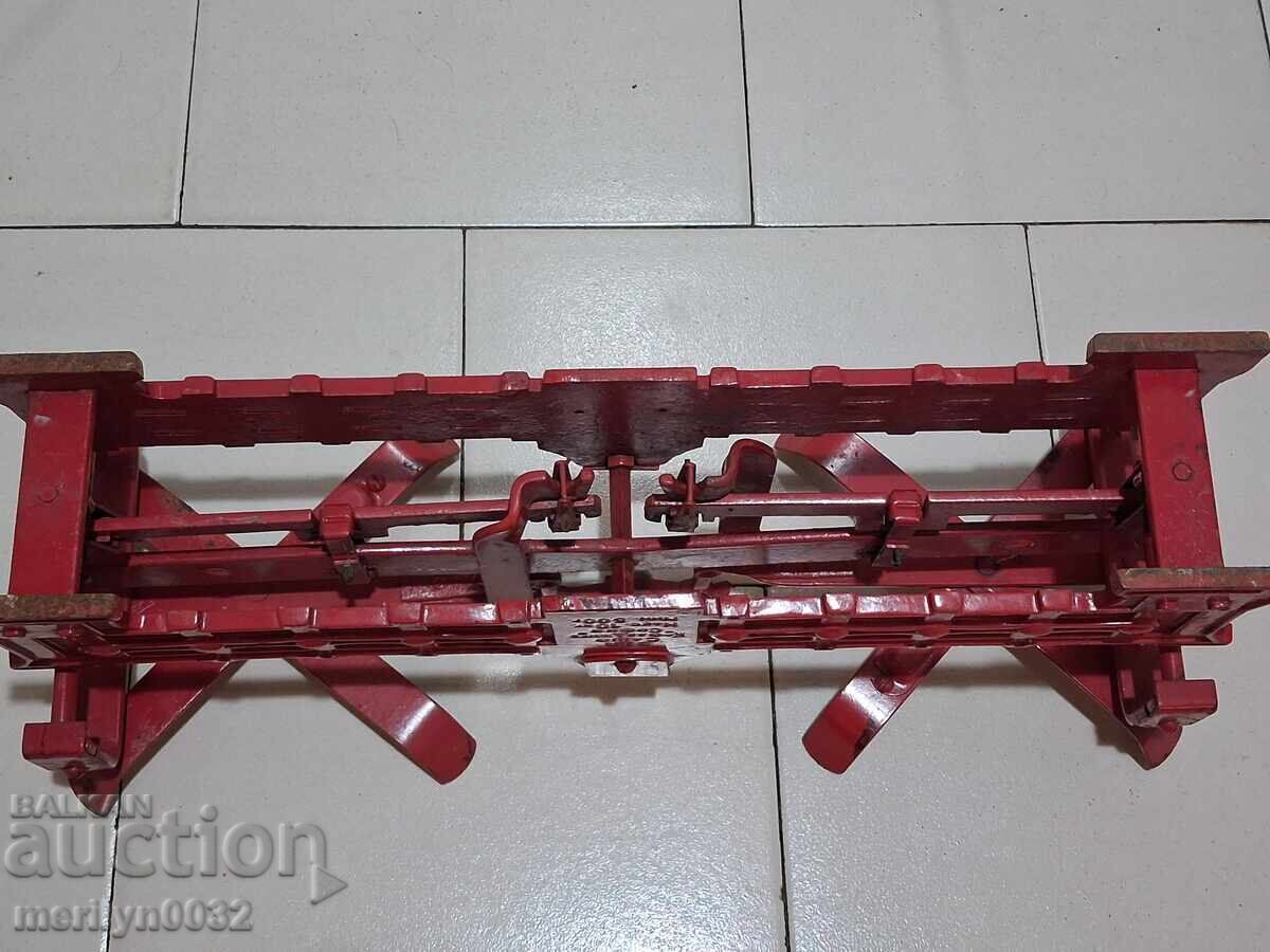 Old Bulgarian balance scale with weights, pan balance, weight - 6