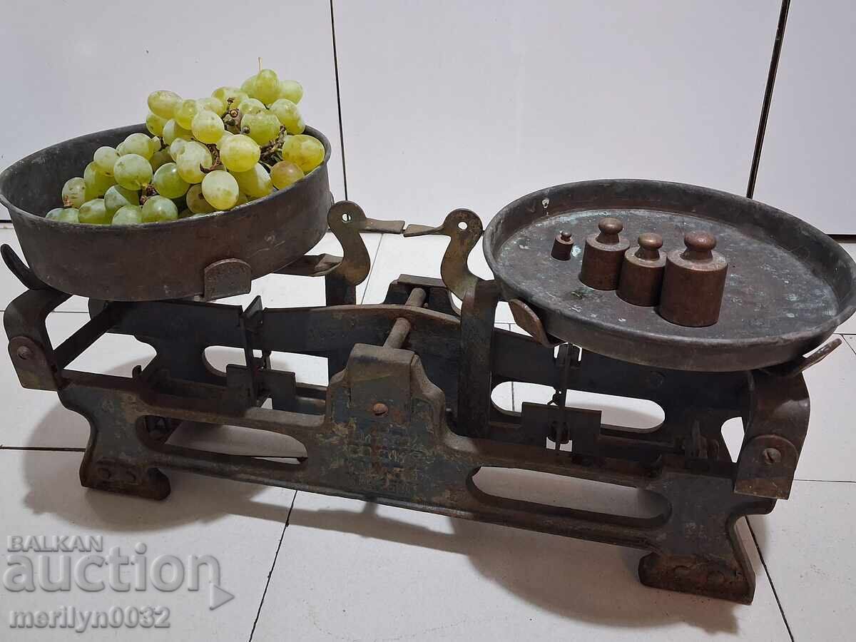 Veche balanță bulgărească cu talere, cântar, cântărește - 7 Veche balanță bulgărească cu talere, cântar, cântărește - 7