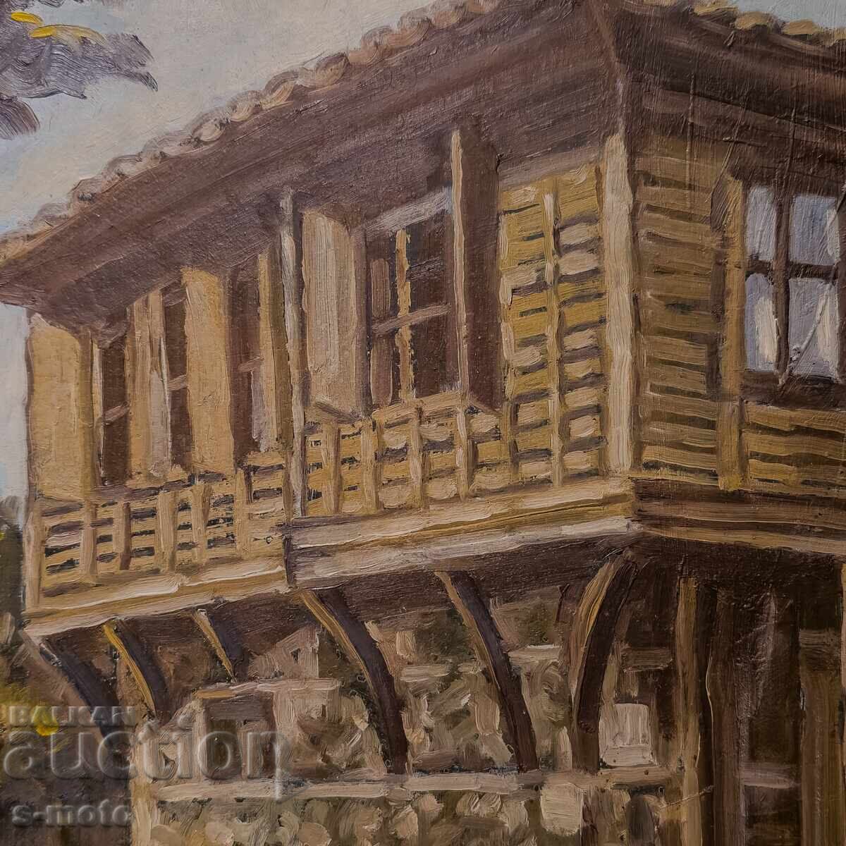 Δημοπρασία Έργο ζωγραφικής με λάδι, αστικό τοπίο Δημοπρασία Έργο ζωγραφικής με λάδι, αστικό τοπίο