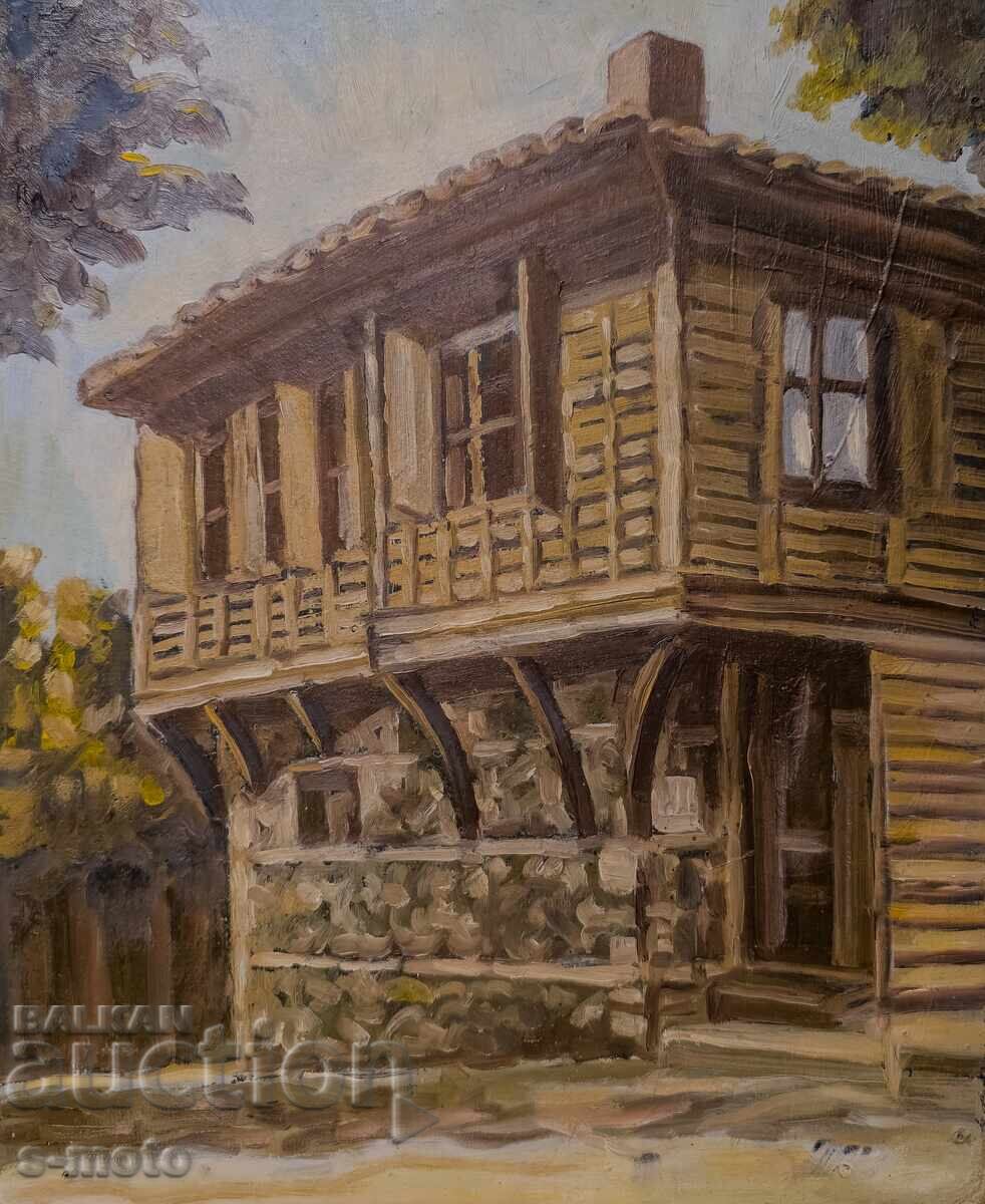 Έργο ζωγραφικής με λάδι, αστικό τοπίο - 7 Έργο ζωγραφικής με λάδι, αστικό τοπίο - 7