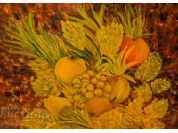 Oil painting still life with fruit 1999