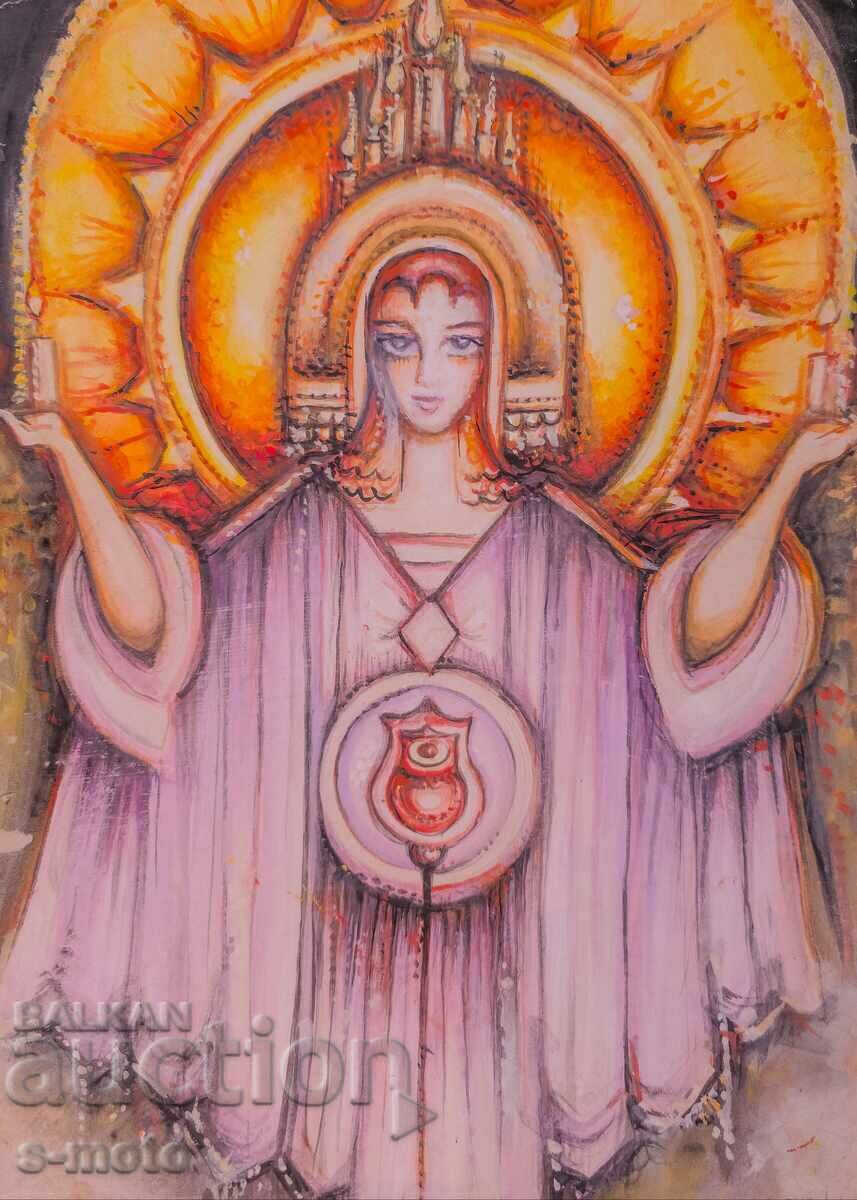 Margarita Petrova, gouache / pastel abstract painting with price 250.00 BGN | € 127.82