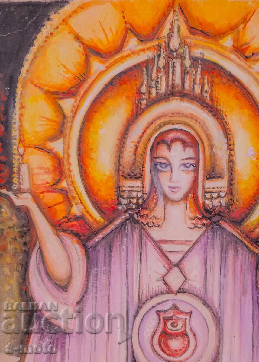 Auction  Margarita Petrova, gouache / pastel abstract painting