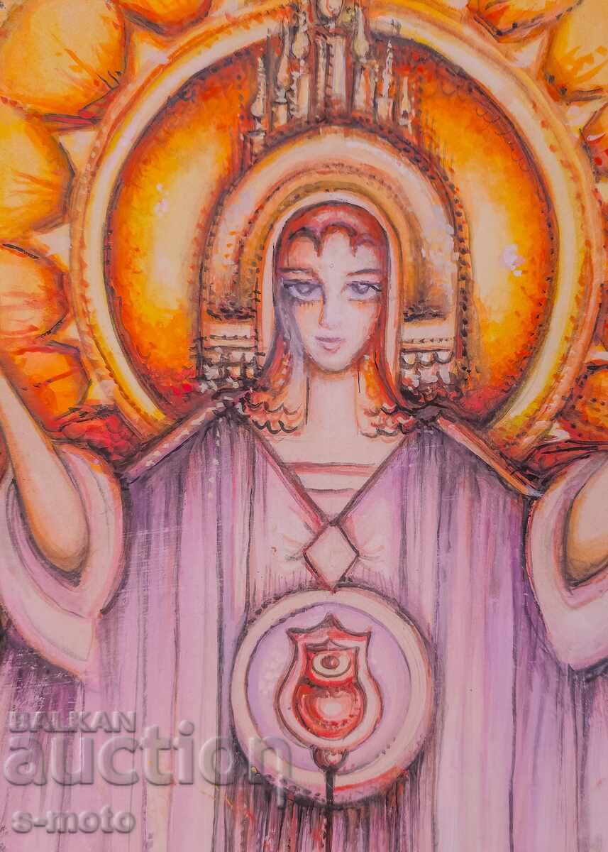 Margarita Petrova, gouache / pastel abstract painting - 5