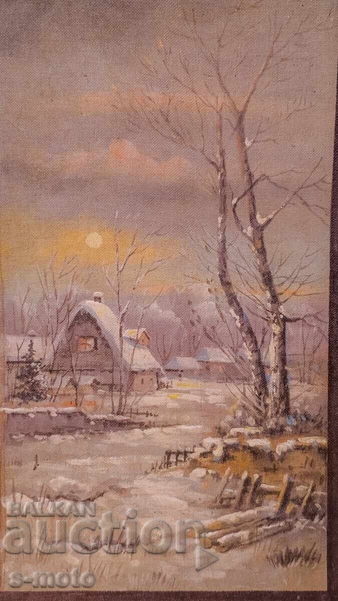 Tablou vechi pictură în ulei peisaj cu preț 300.00 BGN | € 153.39