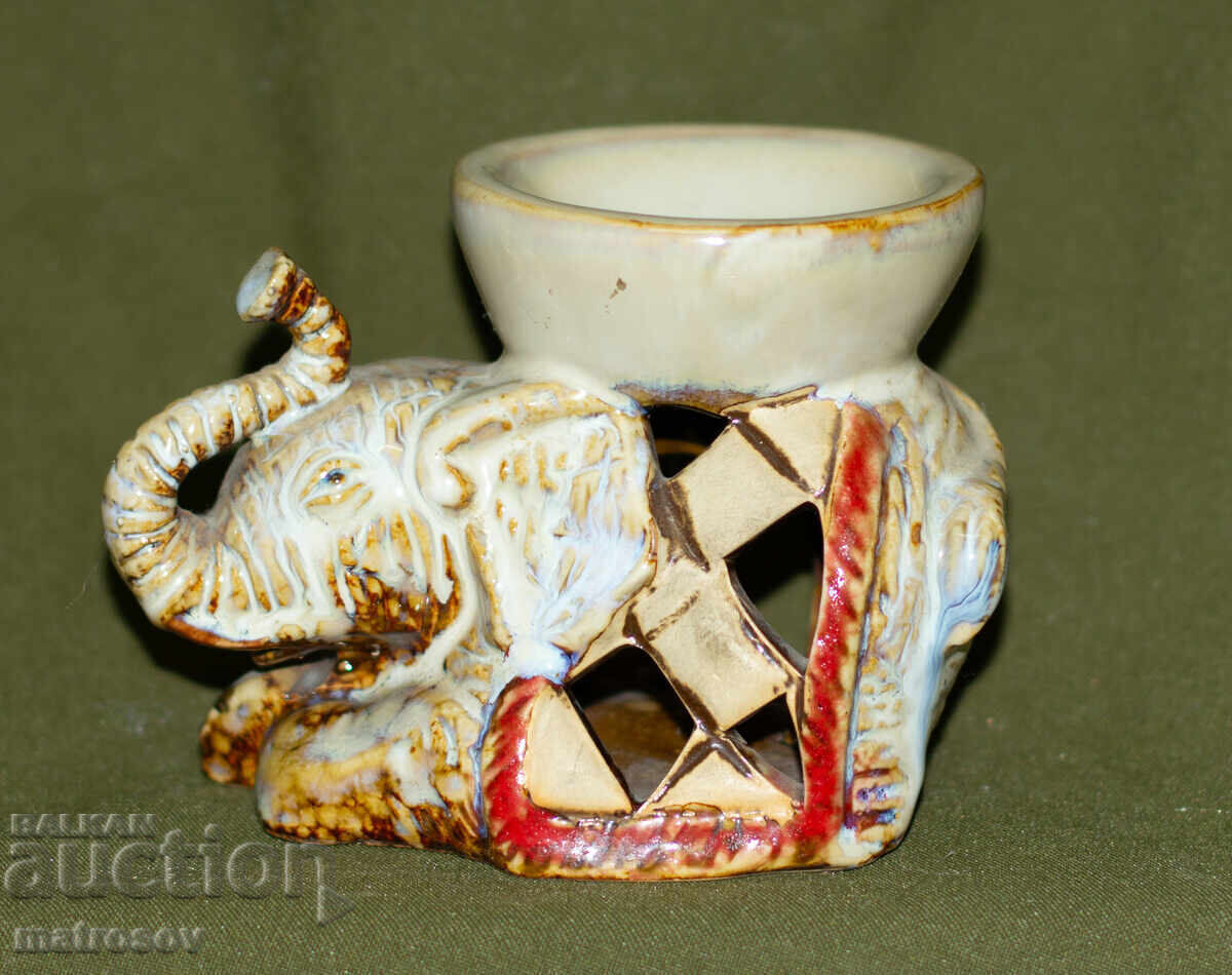 Decorative ceramic candle holder, elephant Decorative ceramic candle holder, elephant