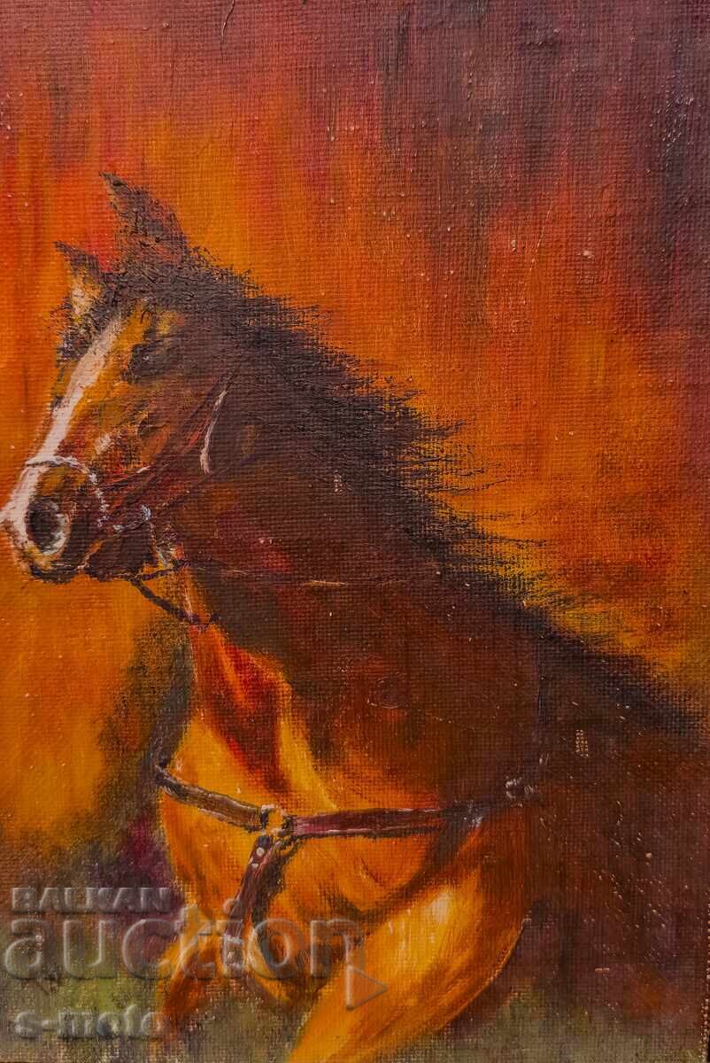 Oil painting gallop with price 150.00 BGN | € 76.69 Oil painting gallop with price 150.00 BGN | € 76.69