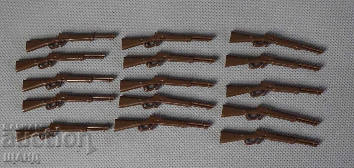 Playmobil Old Plastic Toys Figures Guns Lot 15 pcs