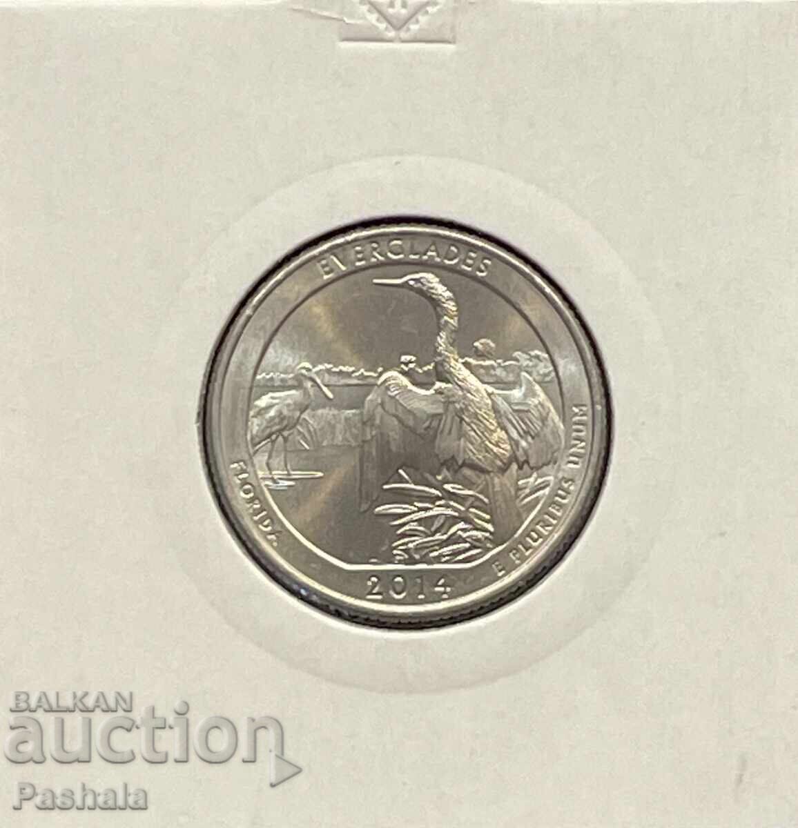 USA 25 Cent 2014 EVERGLADES