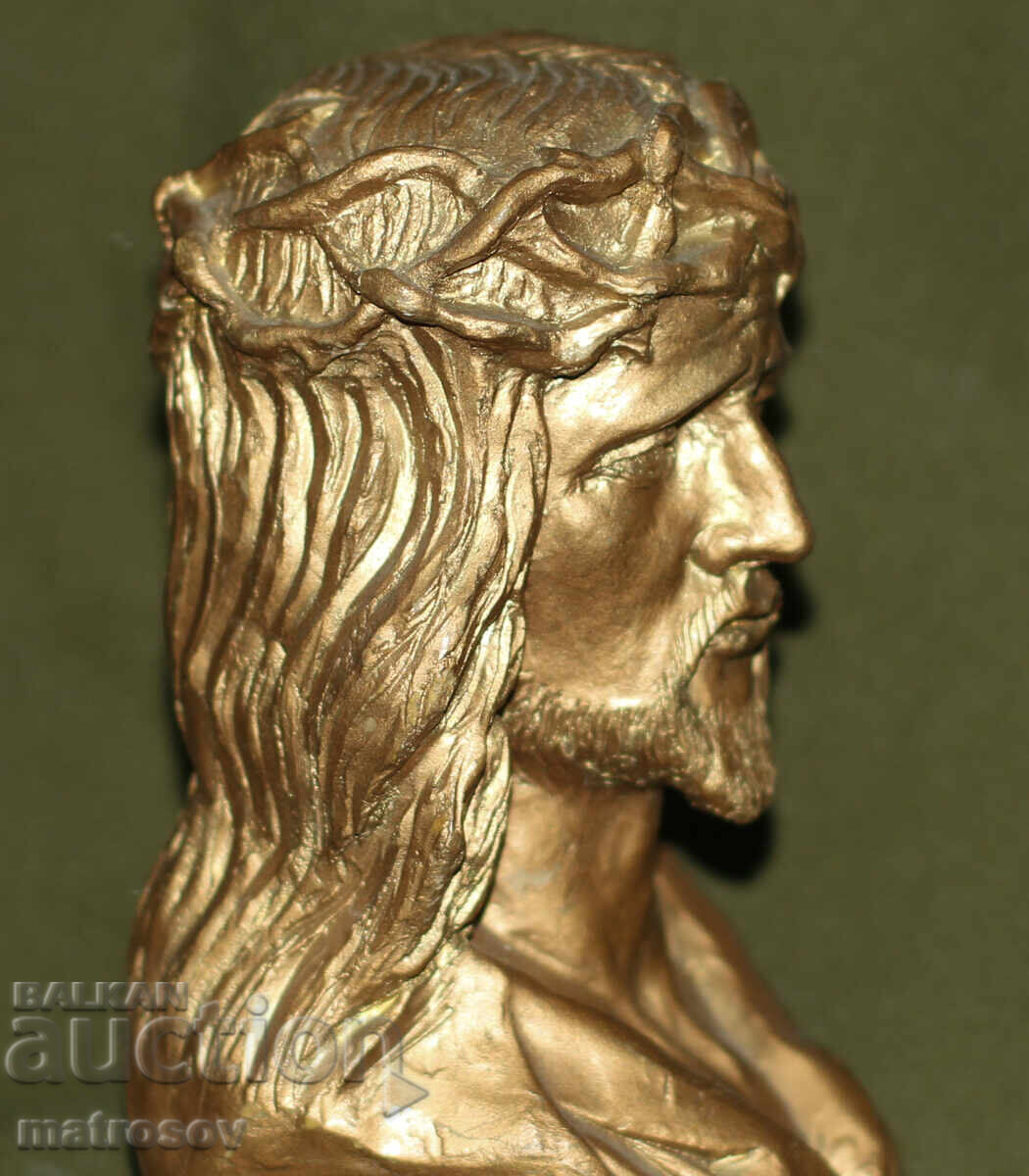 Modeled plaster, sculpture, Jesus Christ with a crown of thorns - 5