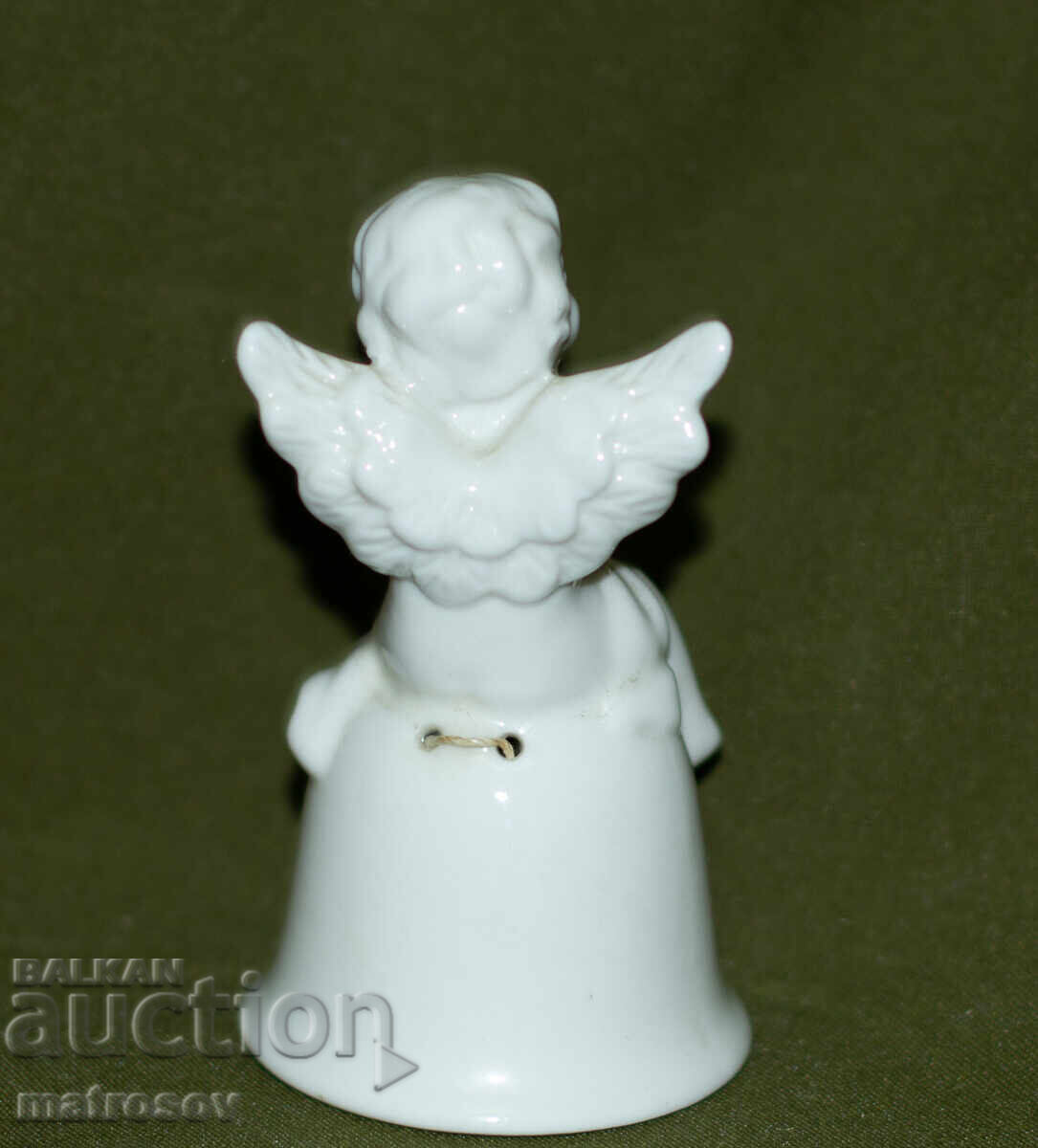 Аукцион Ръчно изработена декоративна порцеланова камбанка с ангелче