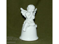 Clopoțel decorativ din porțelan lucrat manual cu îngeraș