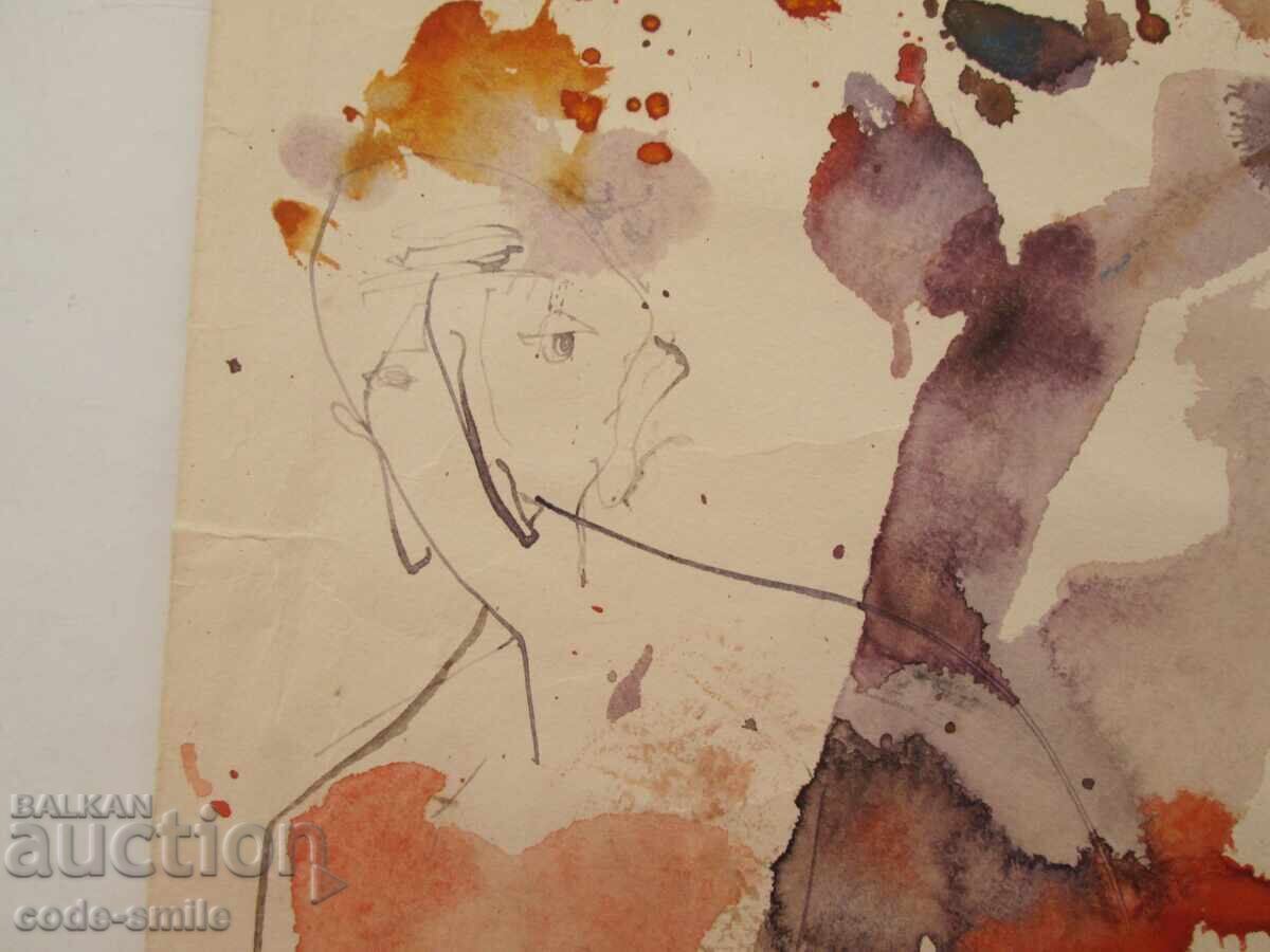 Картина рисунка туш акварел неподписана с цена 100.00 лв. | € 51.13 Картина рисунка туш акварел неподписана с цена 100.00 лв. | € 51.13