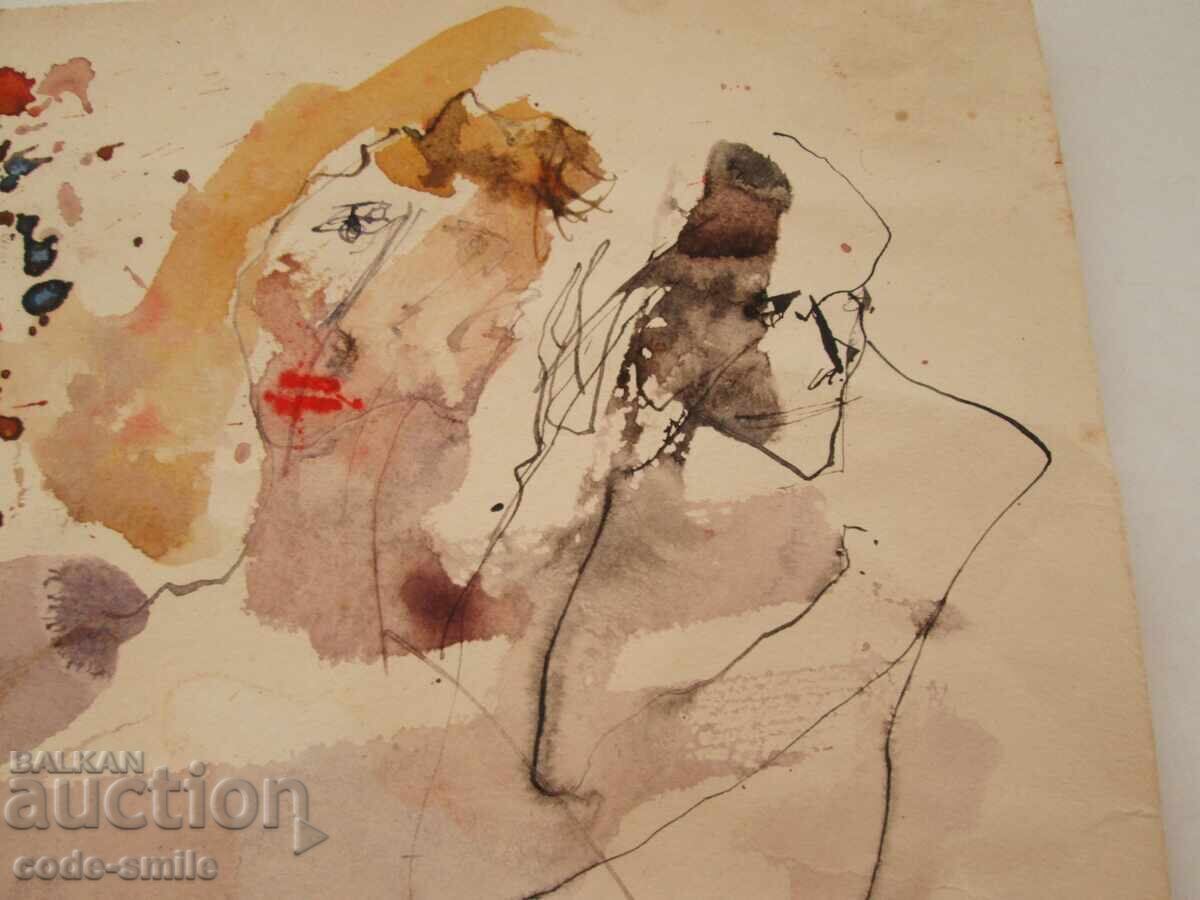 Аукцион Картина рисунка туш акварел неподписана Аукцион Картина рисунка туш акварел неподписана