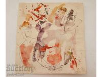 Αγοράζω πίνακα με μελάνι και ακουαρέλα, μη υπογεγραμμένο