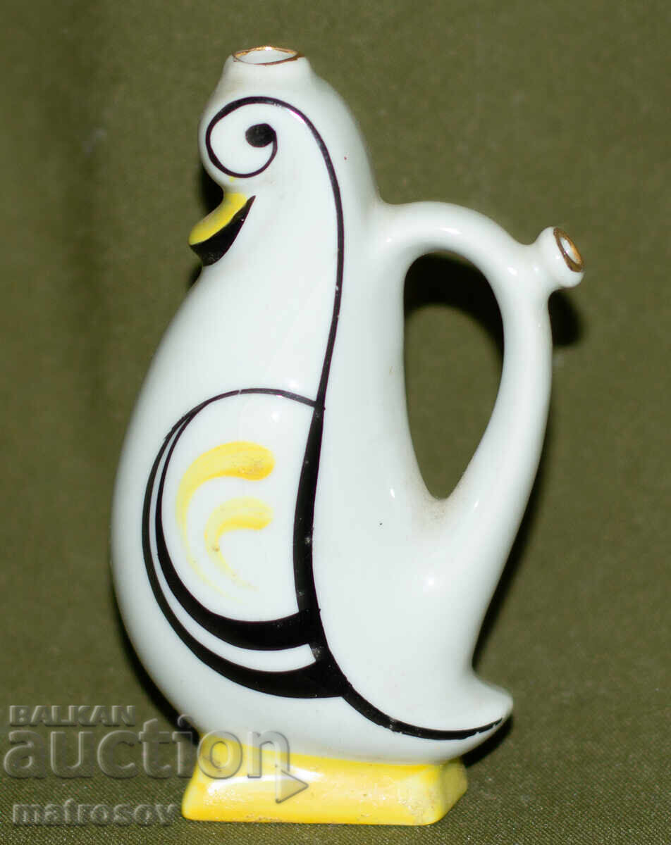 Figurină decorativă din porțelan bulgărească, reprezentând o rață Figurină decorativă din porțelan bulgărească, reprezentând o rață