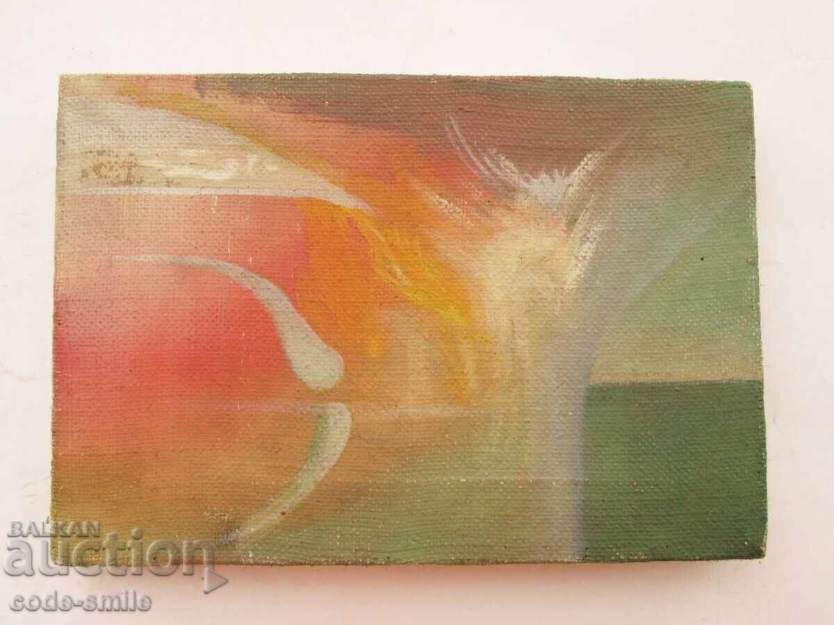 Delivery of Old abstract painting, oil on canvas, unsigned