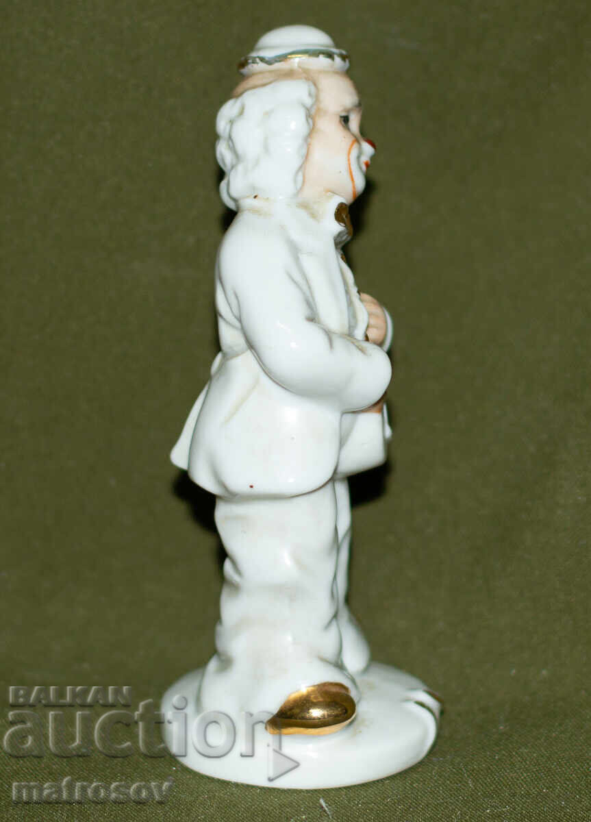 Παλιά διακοσμητική πορσελάνινη φιγούρα κλόουν με βιολί - 6