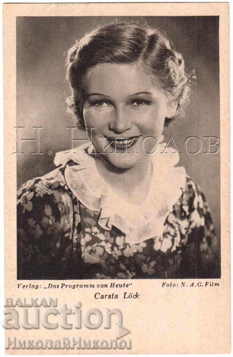 СТАРА КАРТИЧКА КИНО ФИЛМ АКТРИСА КАРСТА ЛЬОК Е332