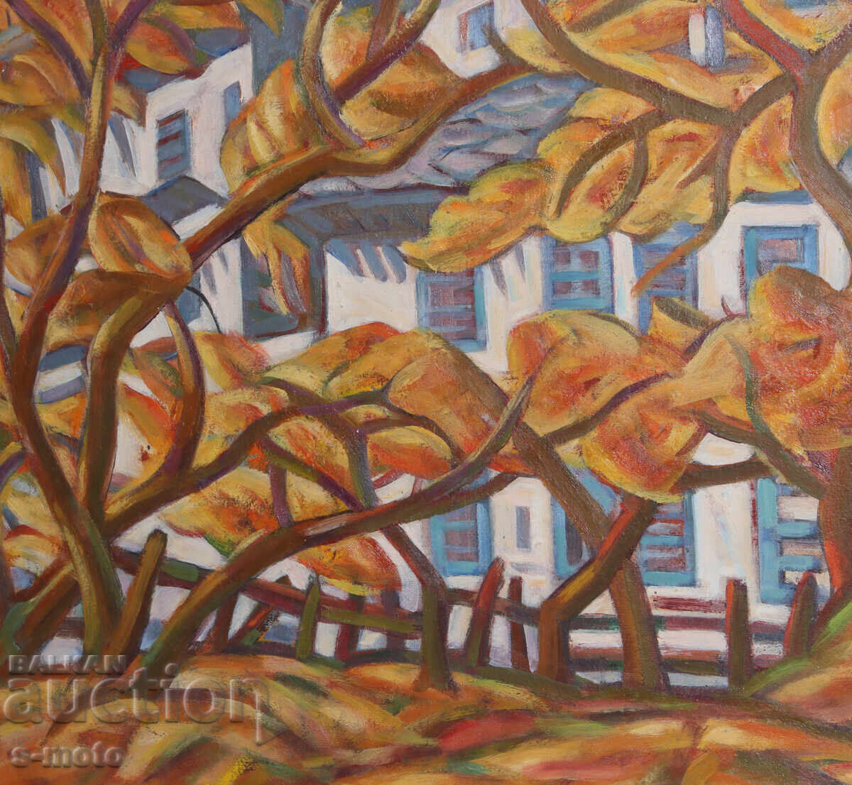 Δημοπρασία Στογιάν Ντομούστσιεφ (1935 - 2021) ελαιογραφία τοπίο