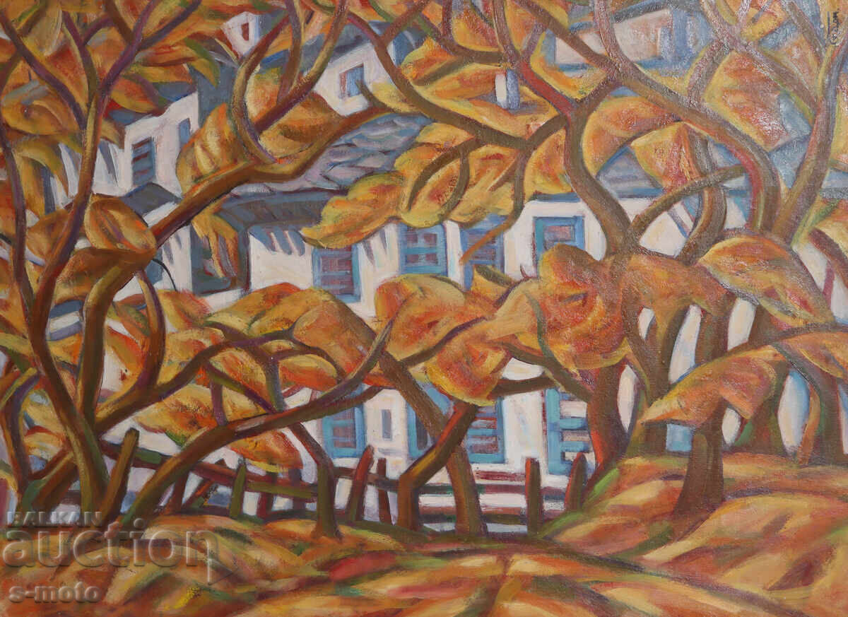 Παράδοση Στογιάν Ντομούστσιεφ (1935 - 2021) ελαιογραφία τοπίο