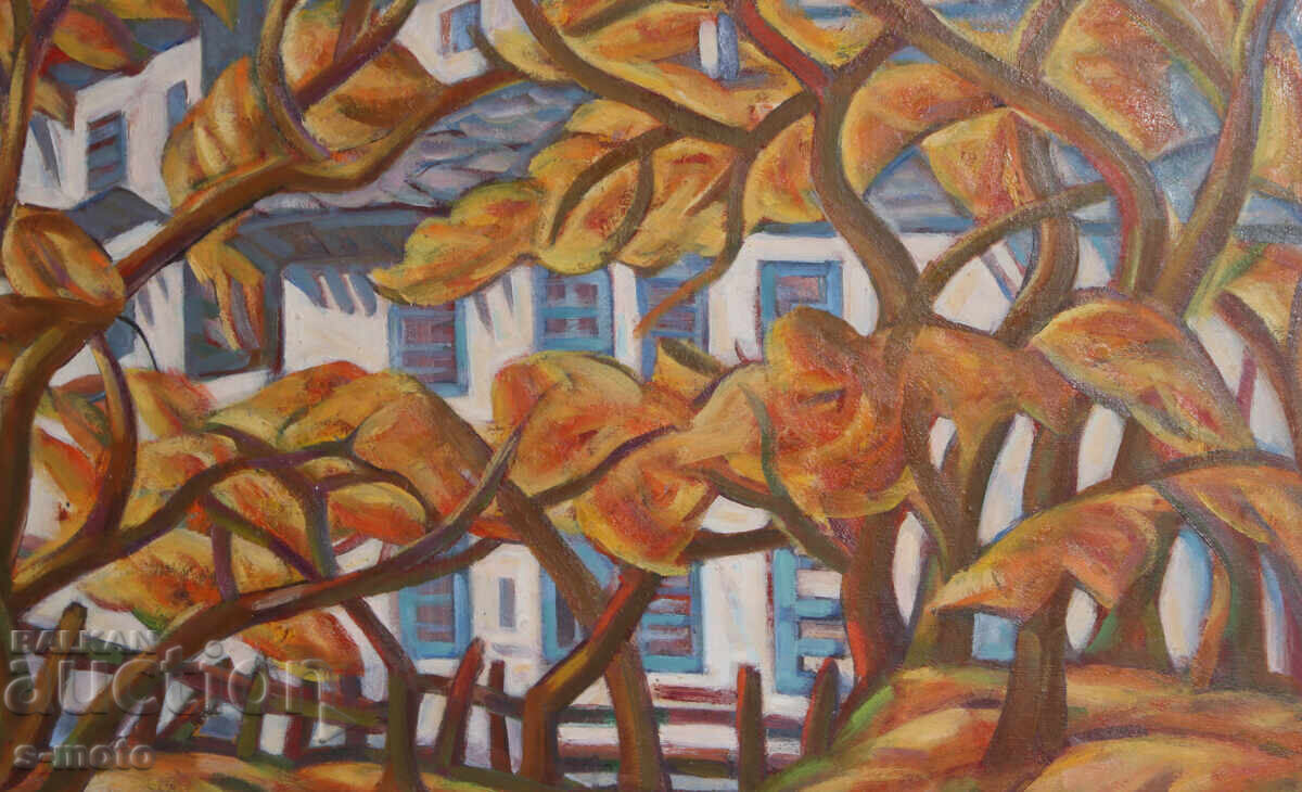 Στογιάν Ντομούστσιεφ (1935 - 2021) ελαιογραφία τοπίο - 5