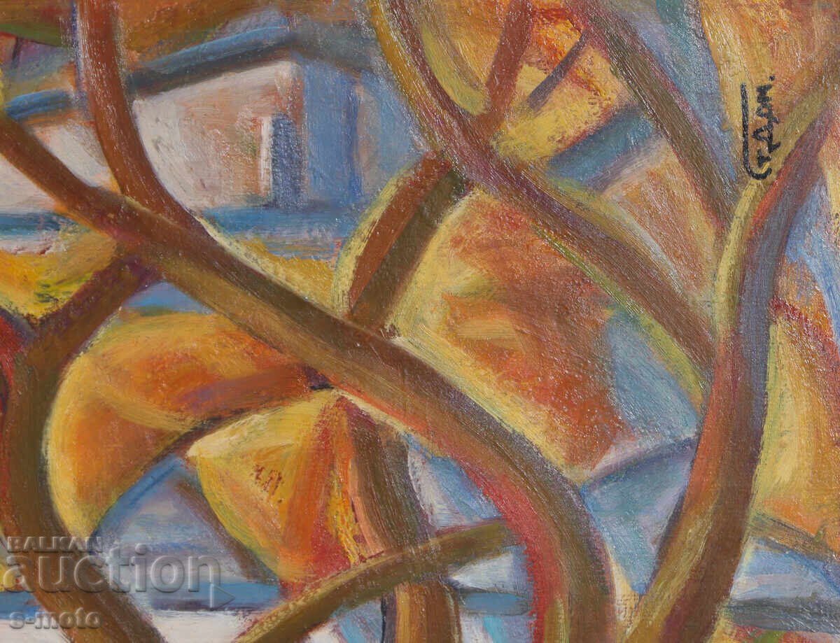 Στογιάν Ντομούστσιεφ (1935 - 2021) ελαιογραφία τοπίο - 7