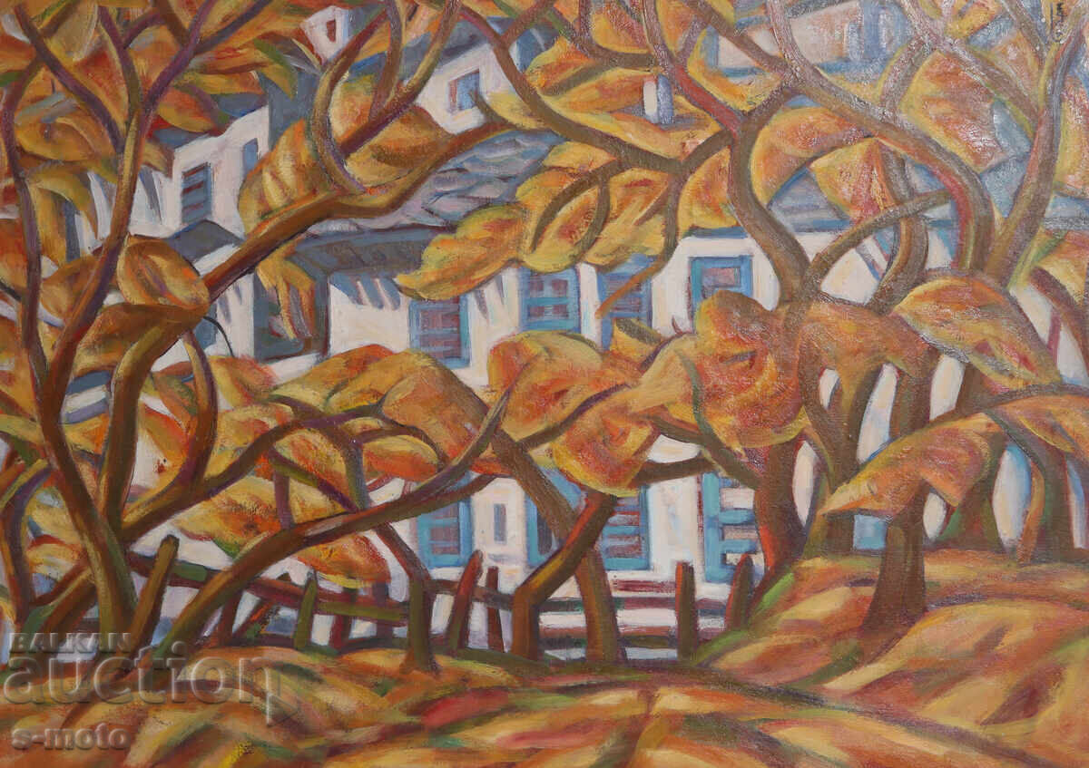 Στογιάν Ντομούστσιεφ (1935 - 2021) ελαιογραφία τοπίο