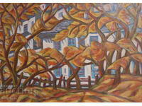 Στογιάν Ντομούστσιεφ (1935 - 2021) ελαιογραφία τοπίο