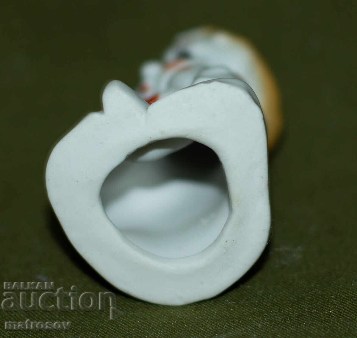 Old decorative porcelain figurine of a child with a telephone - 7