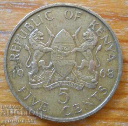 5 cents 1968 - Kenya 5 cents 1968 - Kenya