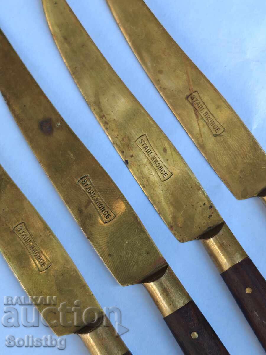 Аукцион Винтидж бронзови ножчета за плодове STAHL BRONCE, Германия.