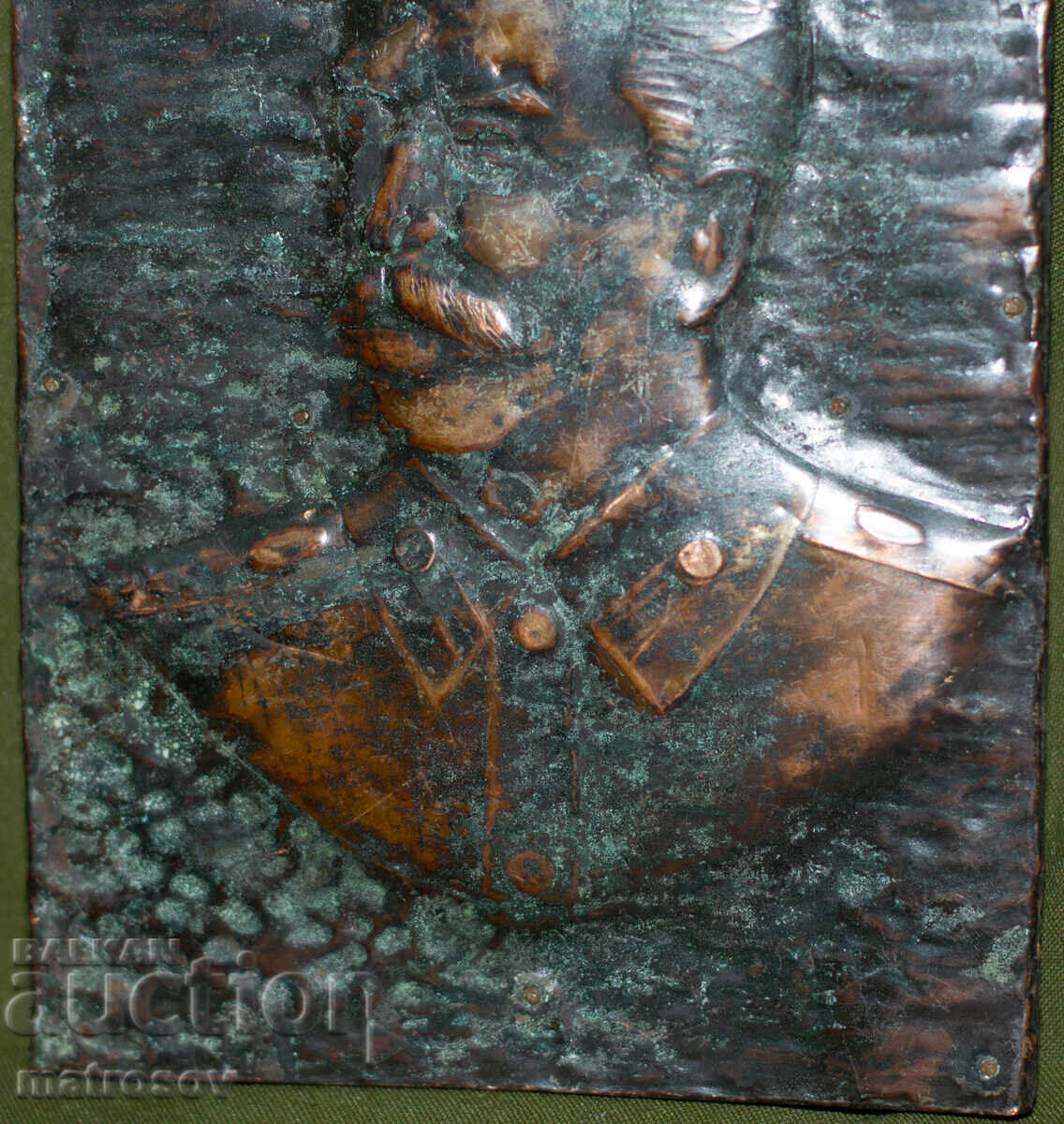 Руски меден  плакет на Йосиф Сталин - 5