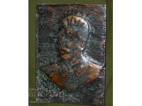 Russian honey plaque of Joseph Stalin