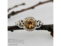 Ασημένιο δαχτυλίδι με Citrine