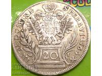 Austria 20 Kreuzer 1764 Franz Stefan Argint - RAR