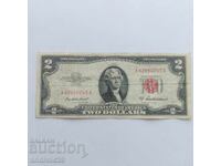 2 Δολαρίων 1953Α ΗΠΑ, Κόκκινη σφραγίδα /AU/ Τραπεζογραμμάτιο - 1 τεμάχιο