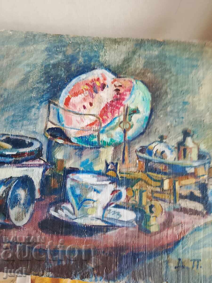 Oil painting signed D. P - 7 Oil painting signed D. P - 7