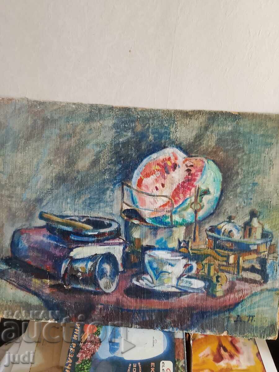 Oil painting signed D. P Oil painting signed D. P