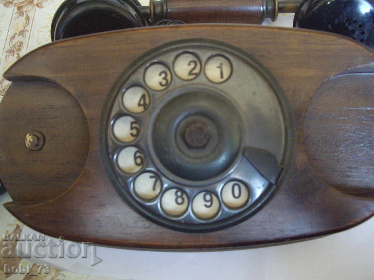 Old wooden interesting phone - 5 Old wooden interesting phone - 5