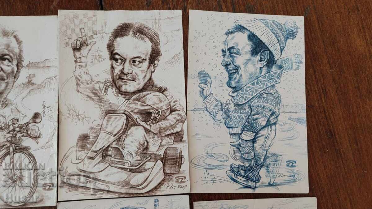8 buc. caricaturi de la un artist cunoscut din Varna, caricatură. felicitare cu preț € 20.44 | 39.98 BGN 8 buc. caricaturi de la un artist cunoscut din Varna, caricatură. felicitare cu preț € 20.44 | 39.98 BGN