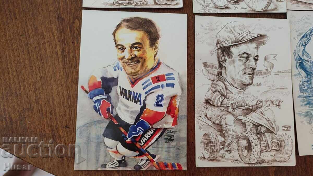 Livrarea 8 buc. caricaturi de la un artist cunoscut din Varna, caricatură. felicitare Livrarea 8 buc. caricaturi de la un artist cunoscut din Varna, caricatură. felicitare