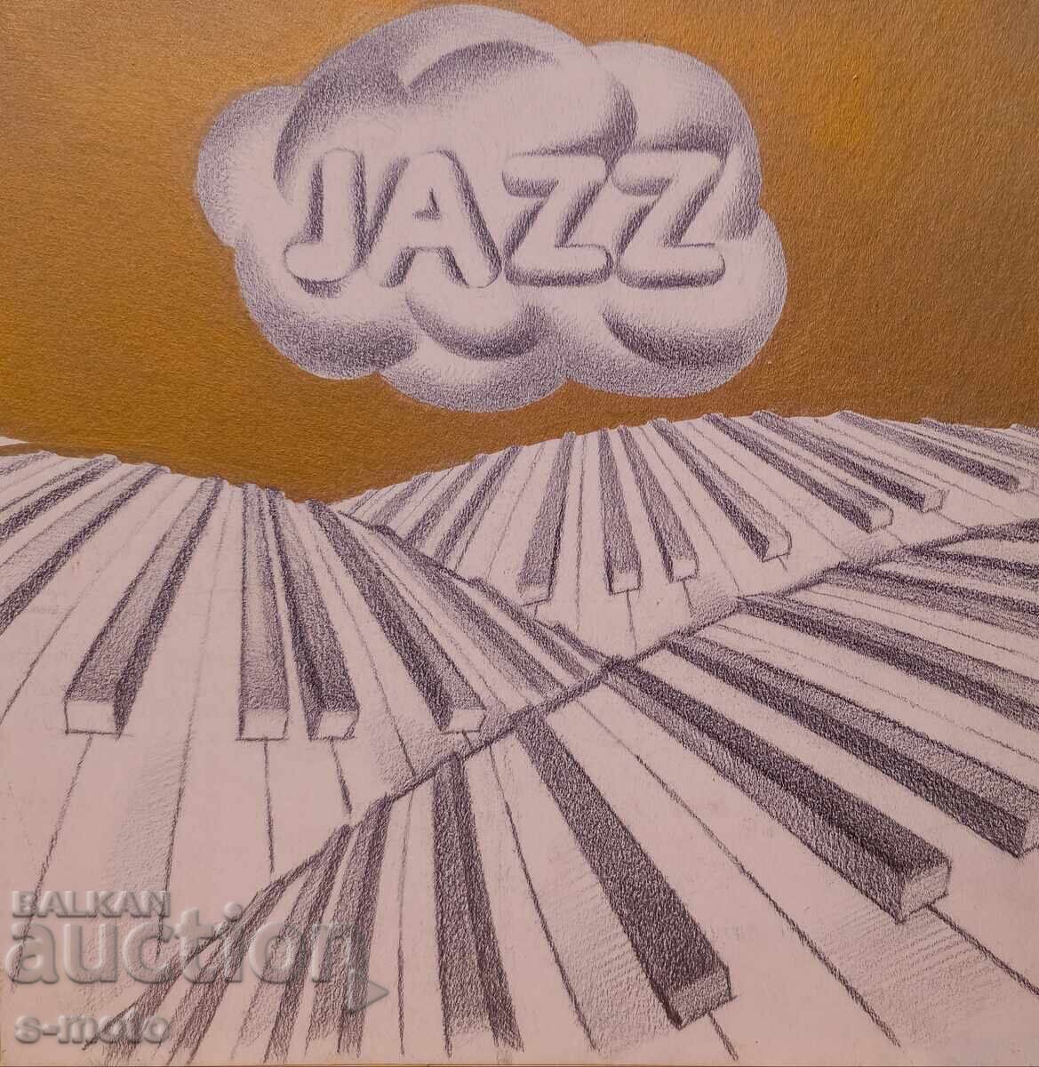 Παλιό έργο γκουάς, σχέδιο για αφίσα Παλιό έργο γκουάς, σχέδιο για αφίσα