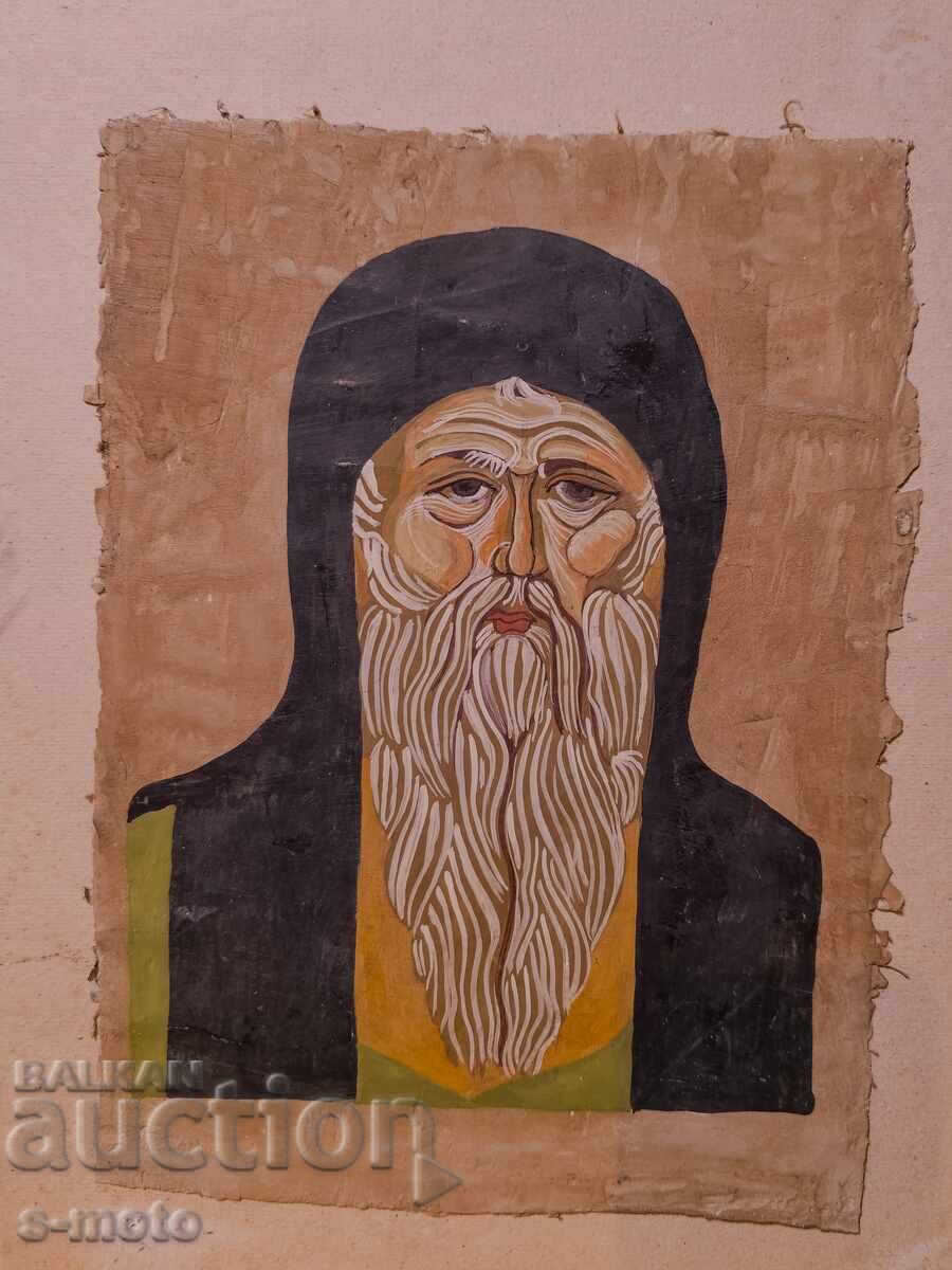 Картина темперни бои Свети Иван Рилски с цена 180.00 лв. | € 92.03