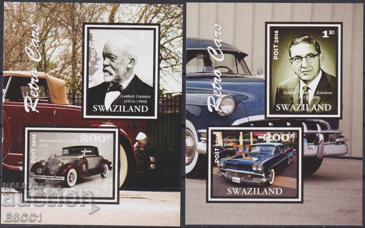 Καθαρά μπλοκ Ρετρό Αυτοκίνητα 2016 από Σουαζιλάνδη Καθαρά μπλοκ Ρετρό Αυτοκίνητα 2016 από Σουαζιλάνδη