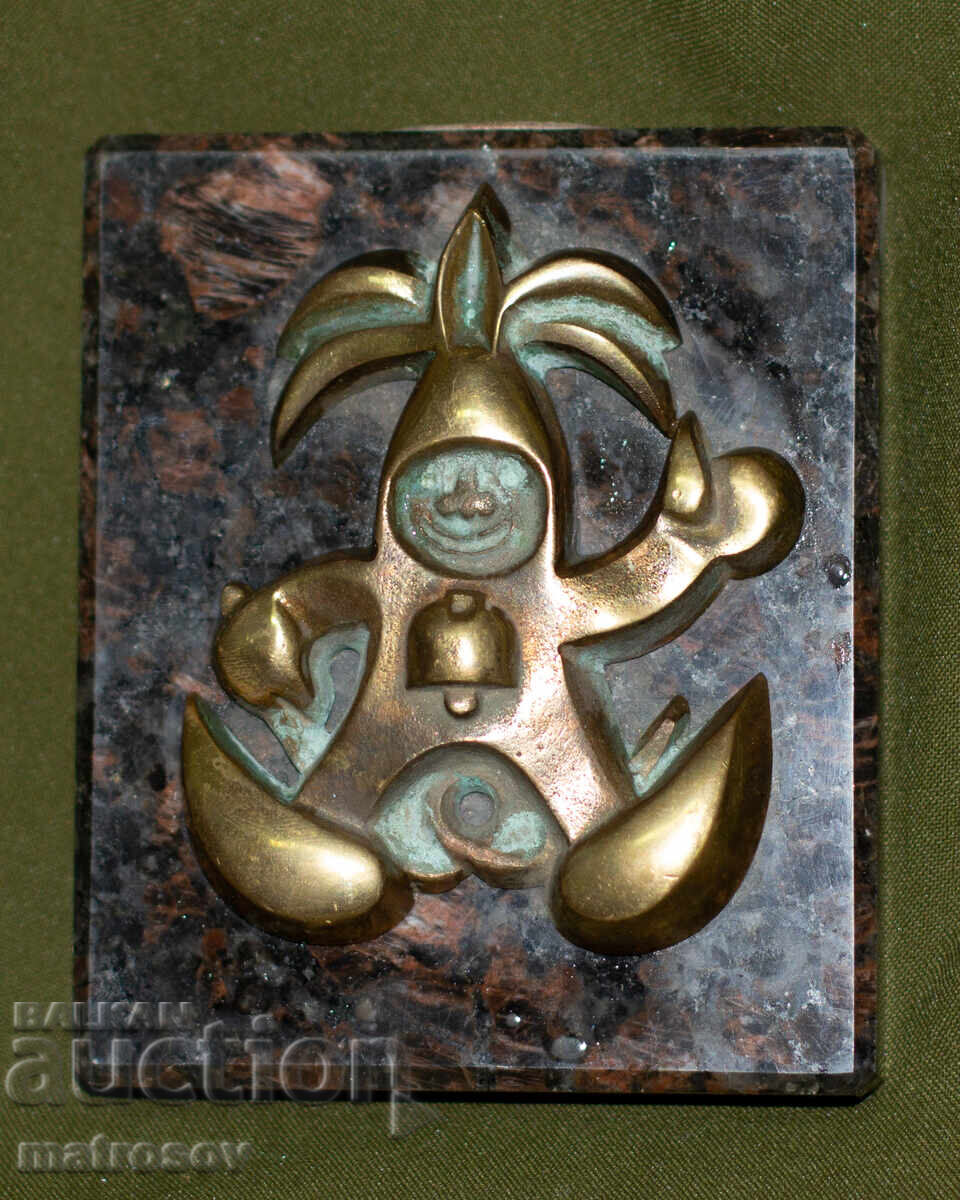 Χάλκινο γλυπτό, ανάγλυφο, Κουκερίκον με τιμή 300.00 BGN | € 153.39