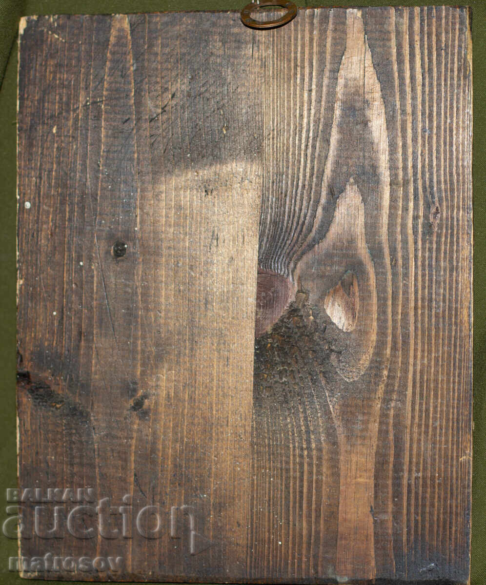 Handmade mask, copper bas-relief on wood - 6